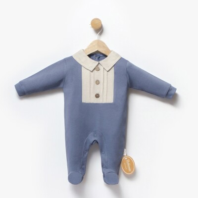 Toptan Erkek Bebek Tulum 0-6M Bebbemini 2065-BM-2325 - Bebbemini