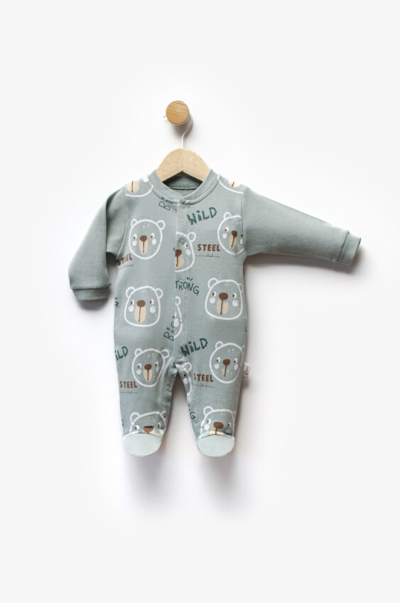 Toptan Erkek Bebek Tulum 0-6M Flexi Baby 2063-252320 - 3