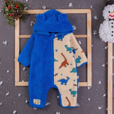 Toptan Erkek Bebek Tulum 3-12M BabyZ 1097-4236 Sax Mavisi