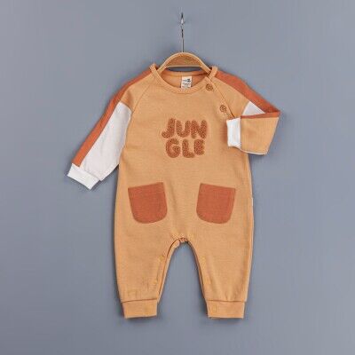 Toptan Erkek Bebek Tulum 3-12M BabyZ 1097-4344 Turuncu