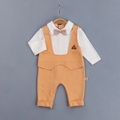 Toptan Erkek Bebek Tulum 3-12M BabyZ 1097-4355 Turuncu