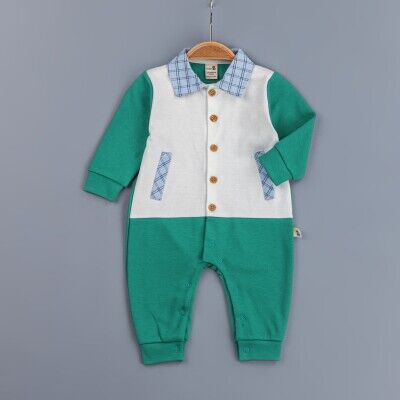 Toptan Erkek Bebek Tulum 3-12M BabyZ 1097-4356 - BabyZ