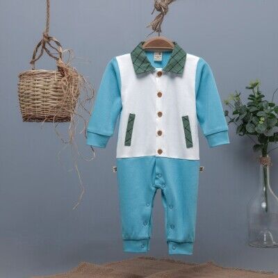 Toptan Erkek Bebek Tulum 3-12M BabyZ 1097-4356 - BabyZ (1)