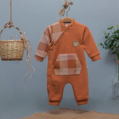 Toptan Erkek Bebek Tulum 3-12M BabyZ 1097-4364 Kiremit
