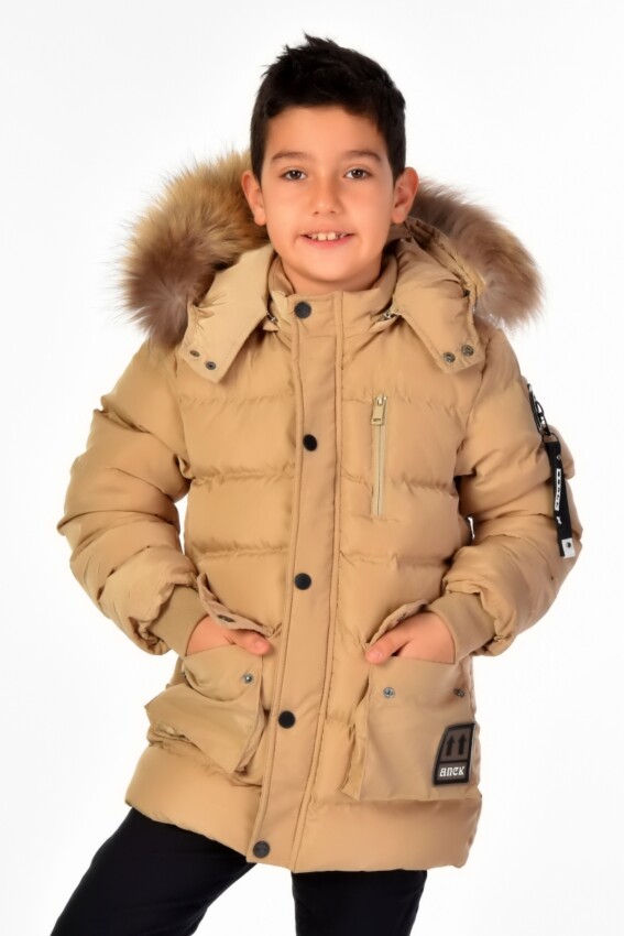 Toptan Erkek Çocuk Mont 6-14Y Benitto Kids 2007-51254 - 2
