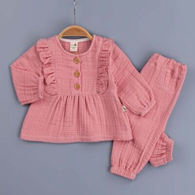 Toptan Kız Bebek 2'li Takım 6-24M BabyZ 1097-5681 - BabyZ