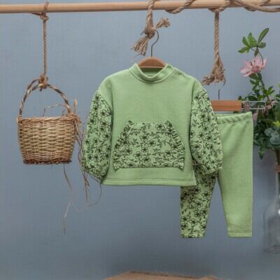 Toptan Kız Bebek 2'li Takım 6-24M BabyZ 1097-5767 - BabyZ
