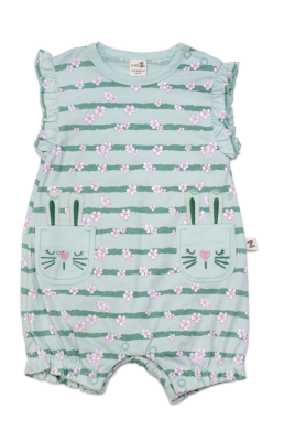 Toptan Kız Bebek Desenli Tulum 3-12M BabyZ 1097-5369 - BabyZ