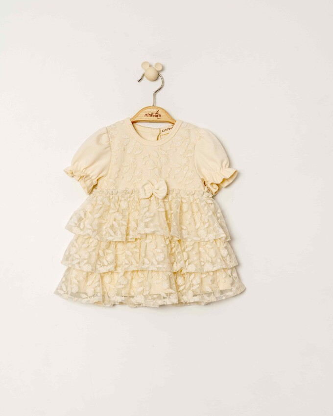 Toptan Kız Bebek Elbise 3-18M Miniborn 2019-3553 - 1