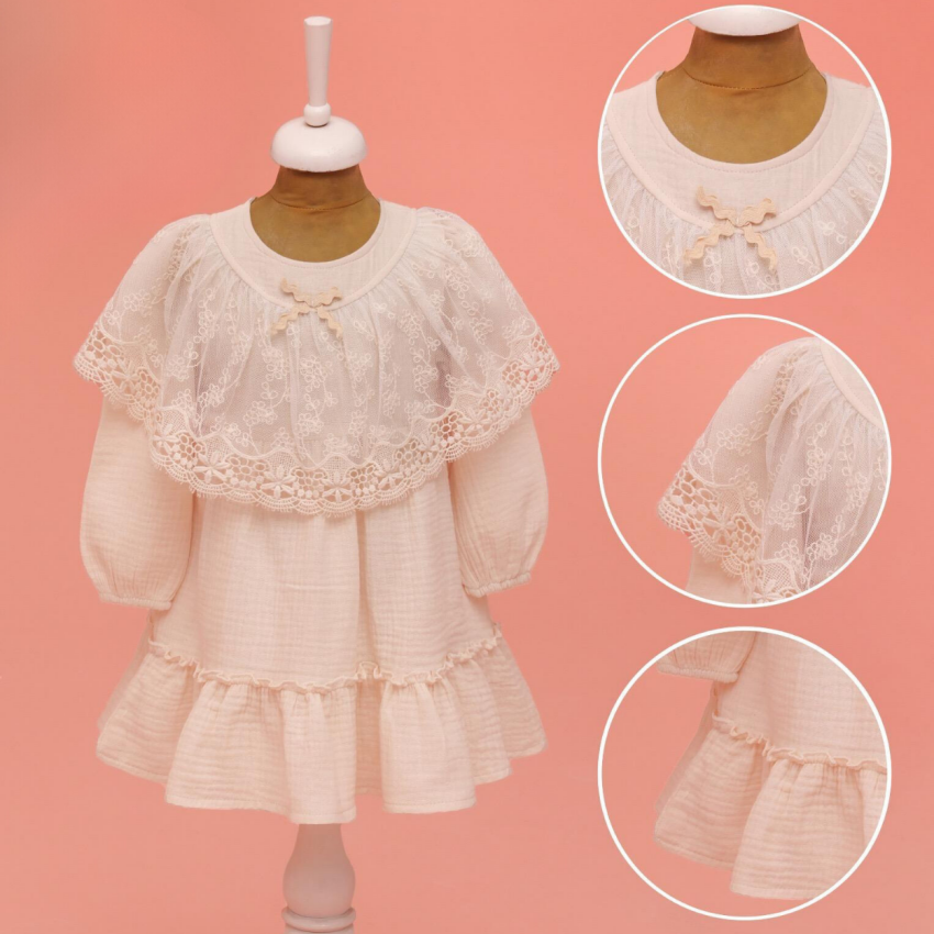 Toptan Kız Bebek Elbise 9-24M Lilax 1049-6588 - 1