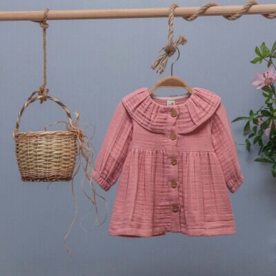 Toptan Kız Bebek Elbisesi 6-24M BabyZ 1097-5296 - BabyZ