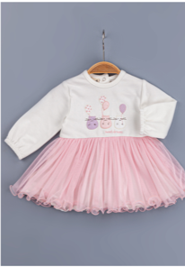 Toptan Kız Bebek Elbisesi 6-24M BabyZ 1097-5395 - BabyZ (1)