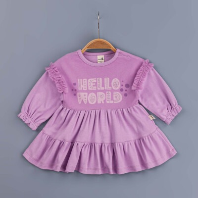 Toptan Kız Bebek Elbisesi 6-24M BabyZ 1097-5401 Lila