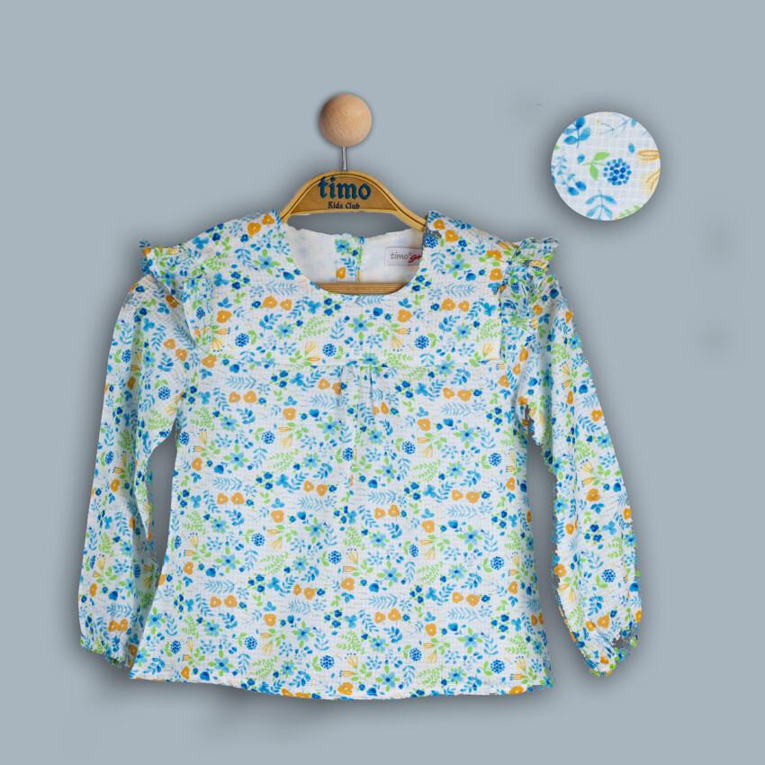Toptan Kız Bebek Gömlek 6-24M Timo 1018-TK4DÜ202241961 - 2