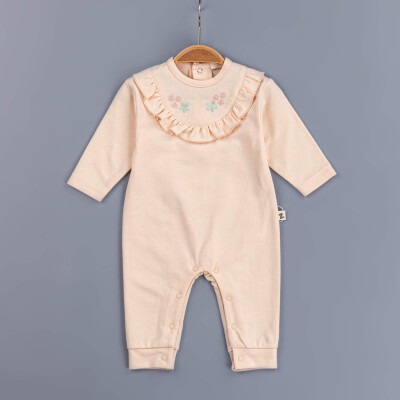 Toptan Kız Bebek Tulum 3-12M BabyZ 1097-5393 Somon