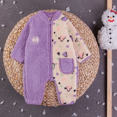 Toptan Kız Bebek Tulum 3-12M BabyZ 1097-5409 Lila