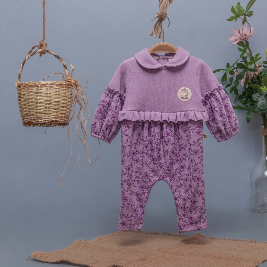 Toptan Kız Bebek Tulum 3-12M BabyZ 1097-5416 - 2