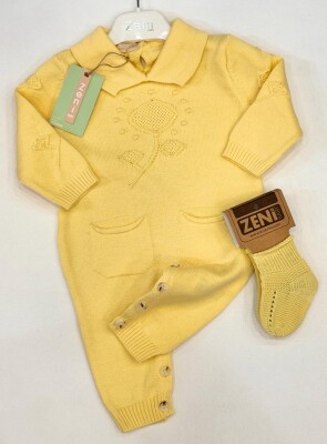 Toptan Kız Bebek Tulumu 0-18M Zeni 2049-3031 Sarı