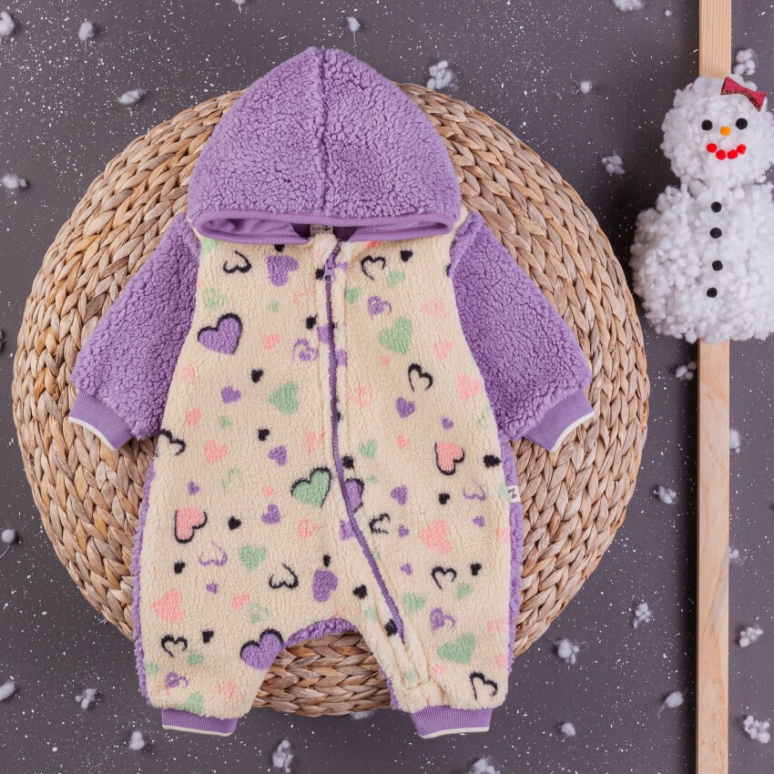 Toptan Kız Bebek Welsoft Tulum 3-12M BabyZ 1097-5407 - 3