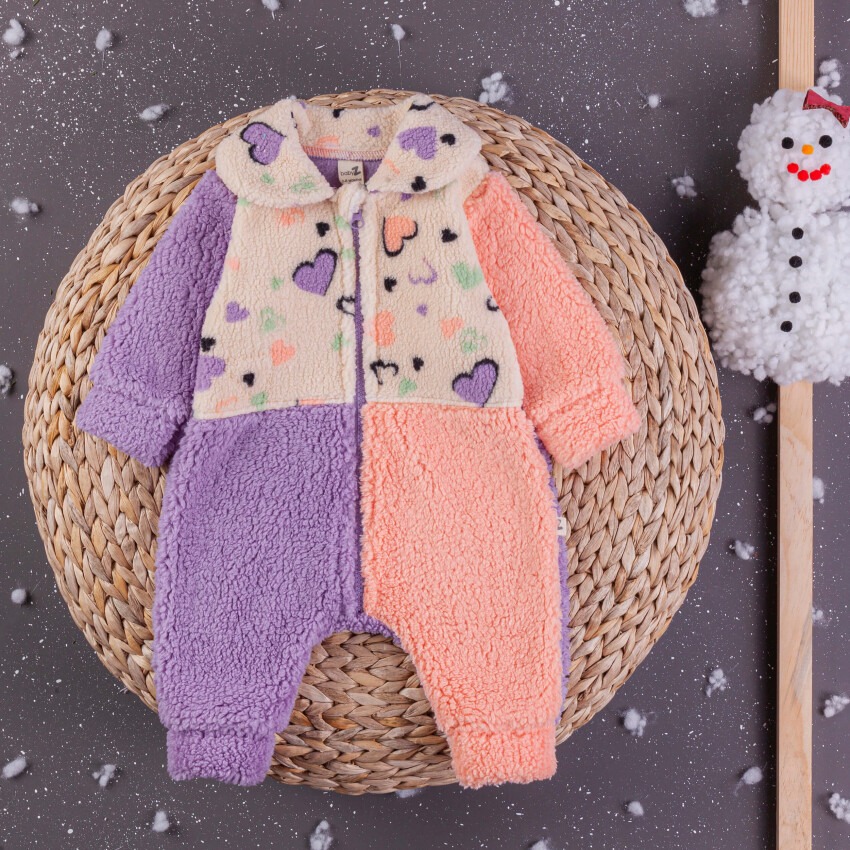 Toptan Kız Bebek Welsoft Tulum 3-12M BabyZ 1097-5419 - 3