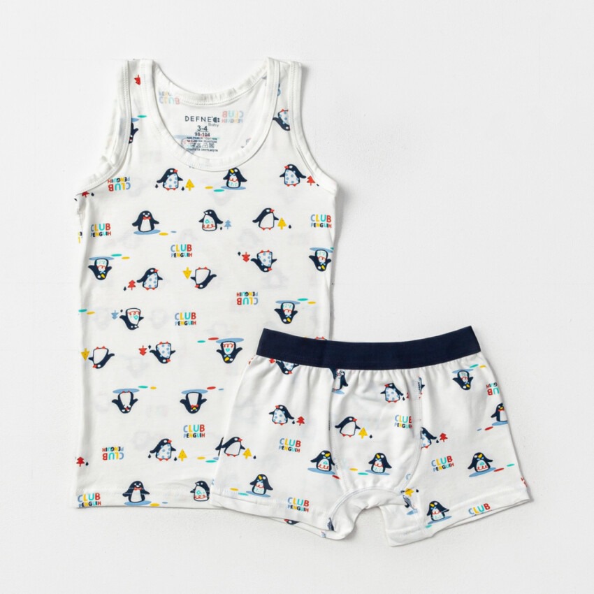 Toptan Kız Çocuk 2'li Atlet ve Boxer Set 2-10Y Defne 1064-DFN-TK023-23 - 1
