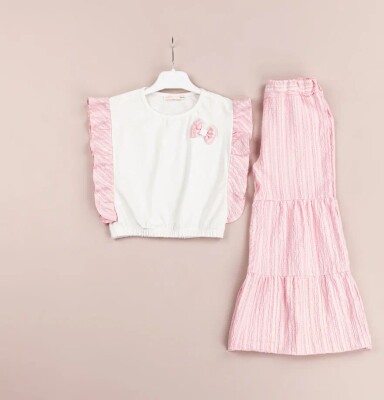 Toptan Kız Çocuk 2'li Tişört ve Pantolon Takımı 3-6Y BabyRose 1002-4472 - BabyRose