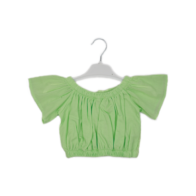 Toptan Kız Çocuk Bluz 7-10Y Büşra Bebe 1016-23193 Yeşil