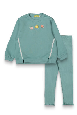 Toptan Kız Çocuk Çiçekli Sweat ve Tayt Takım 3-6Y Balbala 1048-25BAL502 - Balbala