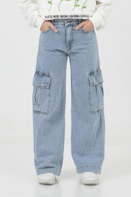 Toptan Kız Çocuk Denim Pantolon 9-14Y DMB Boys&Girls 1081-0200 - 2