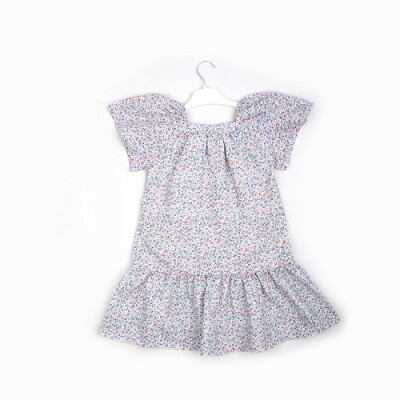 Toptan Kız Çocuk Desenli Elbise 7-10Y Büşra Bebe 1016-23197 - Büşra Bebe