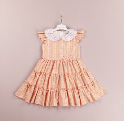 Toptan Kız Çocuk Elbise 3-6Y BabyRose 1002-4159 Somon