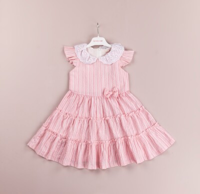 Toptan Kız Çocuk Elbise 3-6Y BabyRose 1002-4159 Pembe