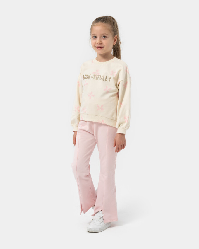 Toptan Kız Çocuk Pantolonlu 2'li Takım 4-7Y Bupper Kids 1053-25119 - 1