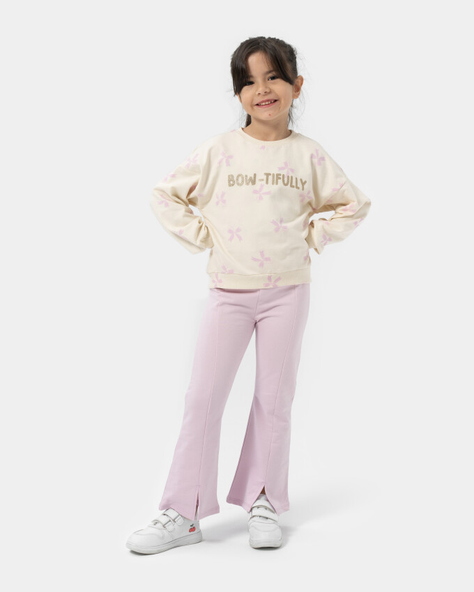 Toptan Kız Çocuk Pantolonlu 2'li Takım 4-7Y Bupper Kids 1053-25119 - 2