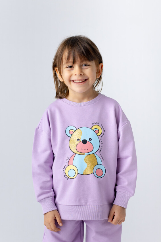 Toptan Kız Çocuk Sweatshirt 3-14Y Zeyland 1070-241Z4SVB61 - 1