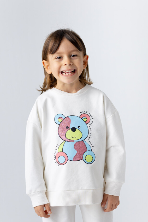 Toptan Kız Çocuk Sweatshirt 3-14Y Zeyland 1070-241Z4SVB61 - 2