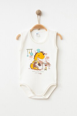 Toptan Unisex Bebek Badi 9-18M Hoppidik 2017-7165 Ekru