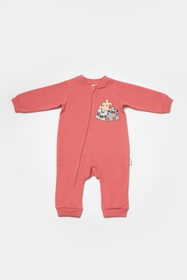 Toptan Unisex Bebek Fermuarlı Tulum 3-24M %100 Organik Pamuk Baby Cosy 2022-CSY8030 - BabyCosy