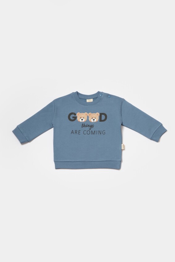 Toptan Unisex Bebek Sweatshirt %100 Organik Pamuk Baby Cosy 2022-CSY8013 - 1