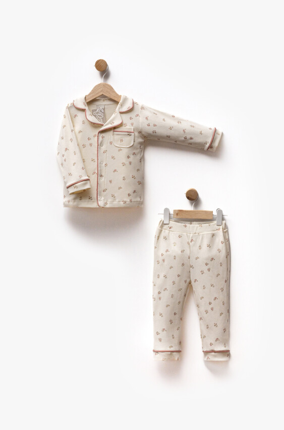 Toptan Unisex Çocuk 2'li Baskılı Pijama Takımı 1-5Y Flexi Baby 2063-217542 - 4