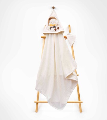 Toptan Unisex Çocuk 2'li Havlu ve Banyo Kesesi Takım 85X80 Babyline 2015-9-586 - Babyline (1)