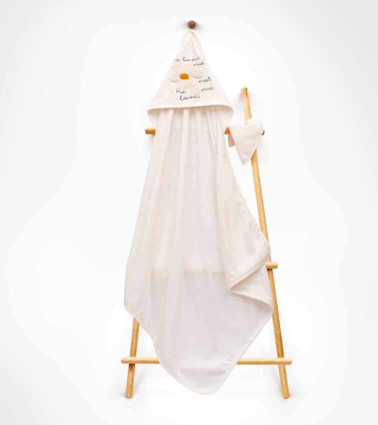 Toptan Unisex Çocuk 2'li Havlu ve Banyo Kesesi Takım 85X80 Babyline 2015-9-835 - 4