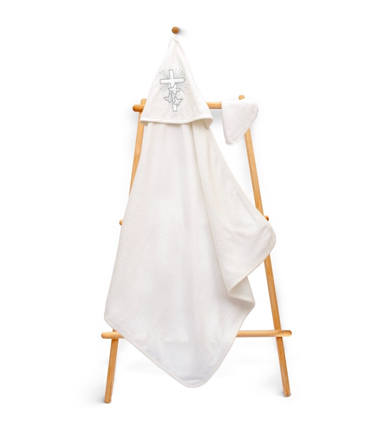Toptan Unisex Çocuk Havlu ve Banyo Kesesi Takım 80x80cm Babyline 2015-9-361 - 1