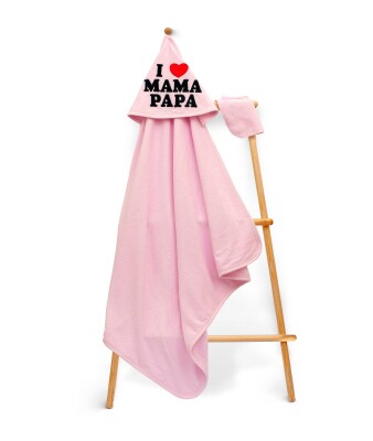 Toptan Unisex Çocuk Havlu ve Banyo Kesesi Takım 85x85cm Babyline 2015-9-638 - Babyline (1)