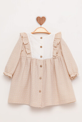 Uzun Kollu Çocuk Elbise 1-4Y BabyRose 1002-4841 - 1