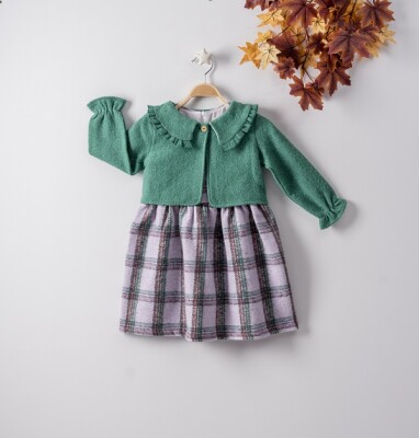 Yakası Fırfırlı Ceketli Elbise Büşra Bebe 1016-22218 - Büşra Bebe