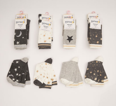 Wholesale 12-Piece Girls SocksDefne 1064-DFN1Ç-K003-22(11-12) - Defne