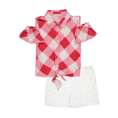 Wholesale 2-Piece Girl Set with Shorts 2-5Y Busra Bebe 1016-211011 - Büşra Bebe