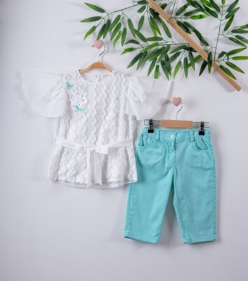 Wholesale 2-Piece Girl Set with Shorts 3-6Y Busra Bebe 1016-211123 - Büşra Bebe