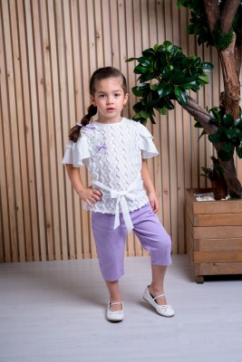 Wholesale 2-Piece Girl Set with Shorts 3-6Y Busra Bebe 1016-211123 - Büşra Bebe (1)